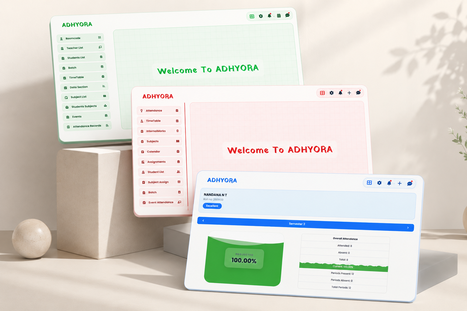 Adhyora web portal screenshot